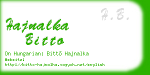 hajnalka bitto business card