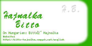 hajnalka bitto business card